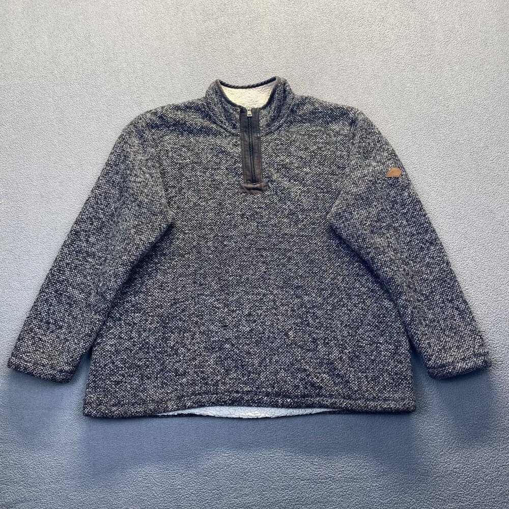 Orvis Fleece Jacket Mens Size‎ XLarge 1/4 Zip Fleece Sherpa Ragg Knit Pullover